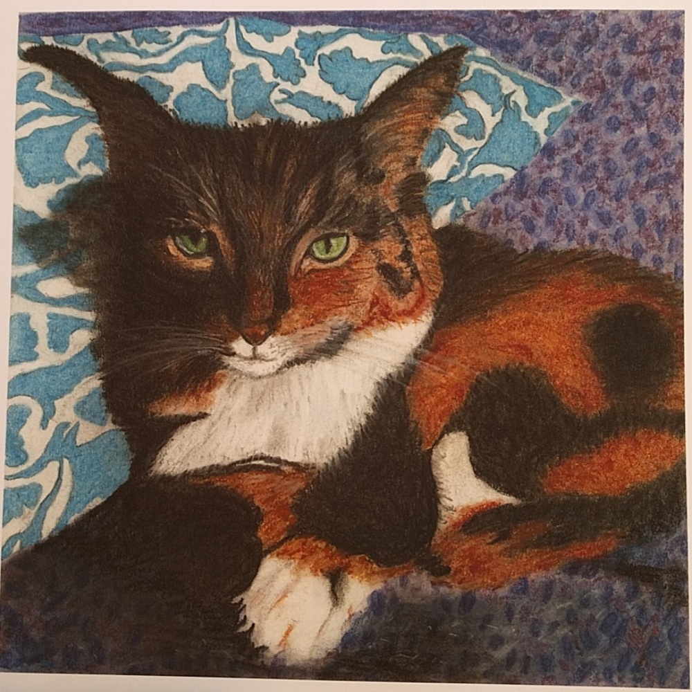 Original Pastel 8" X 8" with 1" White border Unfra